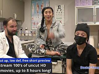 dr tampa gives jasmine rose her tampa university physical with shaved pussy spread pov