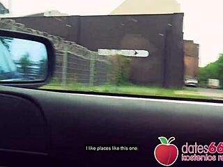 Naughty teen Lullu Gun banged in car by stranger POV