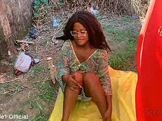 slutty african wife bends over for hard doggystyle ebony pounding