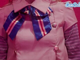 Petite TEEN m3gan DESTROYED by BIG BLACK COCK in halloween cosplay