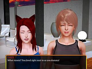 my new family redhead rides monster cock cowgirl small tits bouncing long ride