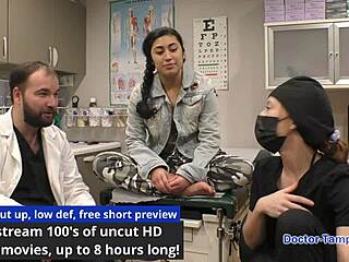 dr tampa gives jasmine rose her tampa university physical with shaved pussy spread pov