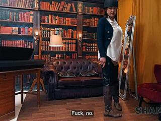 Kinky cowgirl teacher meets student unexpectedly during solo play