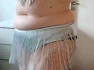 curvy bbw belly dancer teases with her jiggling fat ass and thick curves