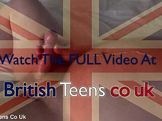 curvy 18yo british teen in lingerie wanks huge load from old man's throbbing cock