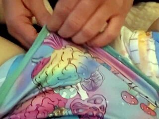 hairy abdl princess hippy gets her diaper changed by daddy