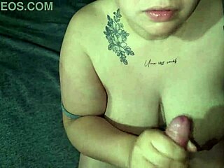 BBW GETS IT ALL OVER HER BIG BOOBS