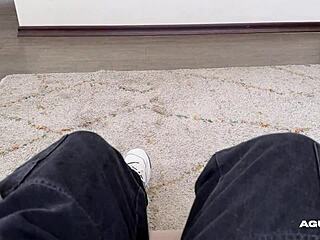 shy colombian babe with tight pussy big ass... rich guy cums on face 💦🍑