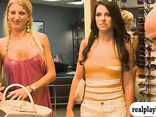 Women casually flash big boobs for cash reality