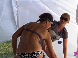 hey girls flashing tits at rock fest backstage? real sluts