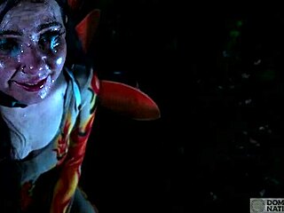 Bound submissive teen takes rough anal in outdoor mud pit