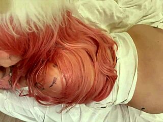 muscular bodybuilder babe pink hair submissive tight pussy missionary interracial homemade pov