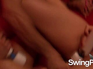 fit amateur swinger couple kisses sensual group sex experience reality softcore