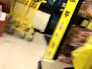 two moms shopping around candid hidden cam