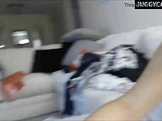 HUGE TITS Webcam Redhead Bounces Natural Knockers