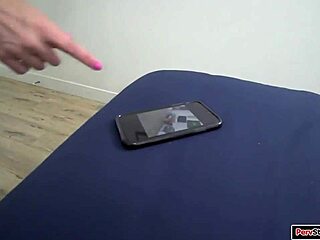 Stepson Jerks Off as Horny Stepmom Joins In