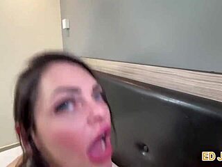 Husband brings slut wife again to ride huge black cock bareback creampie