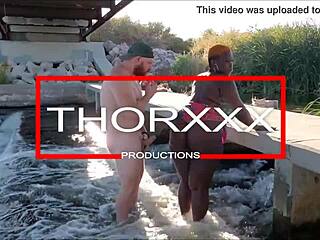 Black BBW Gets Bareback Doggystyle Pounding By Big Cock In Jungle Forest Outdoors