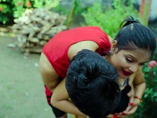 Desi Yoga Teacher Fucks Sexy 18-Year-Old Student Outdoors Hindi