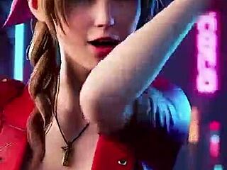 Aerith dances cheerfully twice in uncensored 3D hentai fantasy