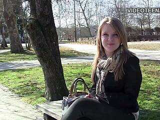 blonde teen jess tries first porn casting ever?