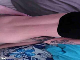 Tattooed Skinny Girlfriend Wakes Him with Passionate Moaning Pussy Ride and Orgasmic Close-Up