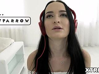 Granny gobbles flexible teen's tiny tits and pussy!