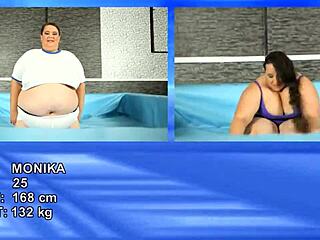 Jitka And Monika Wrestle Before Getting Fucked Hardcore.