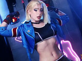 mollyredwolf as cammy white slurps balls at gloryhole before creampie facial