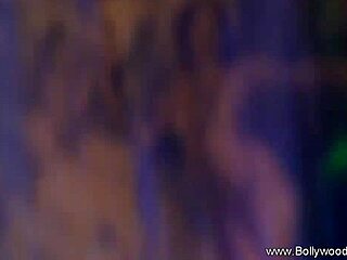 Wild Indian brunette babe strips nude teasing her curves in erotic dance