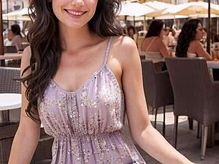 Cougar In Leather Gloves Jerks Student To Doggystyle Cumshot Bend Over