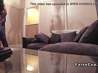 fake cop crashes couple's office fuck turning it into hardcore threesome