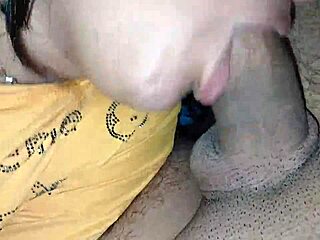 alone at home with stepsis and she drops to her knees for a massive sloppy blowjob