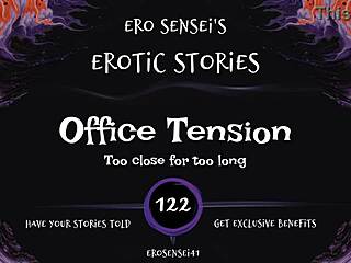 Office tension builds to erotic female orgasm masturbation POV fetish release