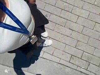 damn this argentine teen prostitute struts street with anal plug pov!