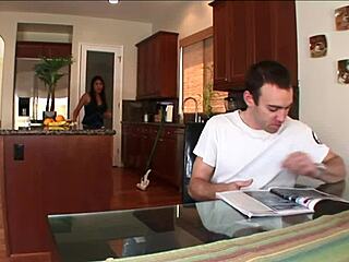 Hairy Pussy Cleaning Lady's Rough Kitchen Anal