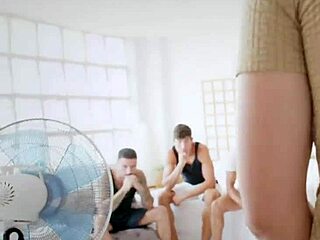 Rossa Vaxx takes double penetration in wild gangbang