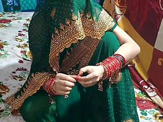 Newlywed indian bhabhi chudai romance bedroom fuck doggystyle creampie with dever