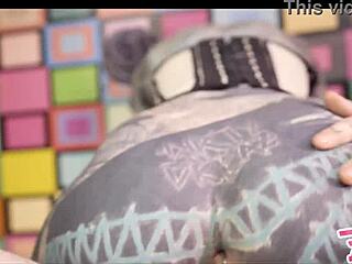 anuskatzz in corset gags on monster cock then squirts from metal toy anal assfucking