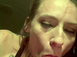 Young amateur works tongue and throat for massive cumshot swallow