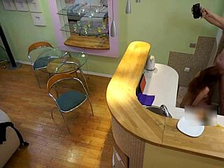 sexy teen sneaks into kitchen to suck stepdad's cock then bends over