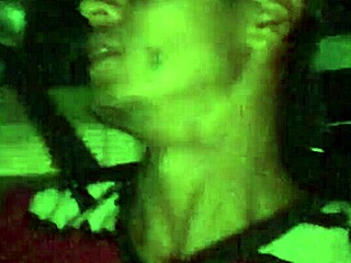 Old man jerks monster cock fast in market parking lot outdoors