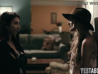 Sly big tits milf therapist scissors and licks patients in steamy threesome