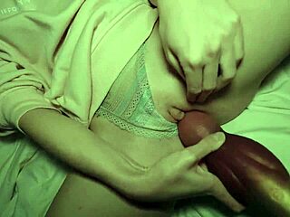 Skinny Brunette Slut Sucks Shakes to Hard Orgasm on Huge White Cock