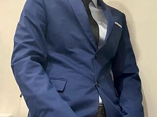 hot daddy jerks monster cock in public toilet