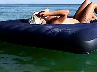 Nude Beach Blonde With Big Tits And Dolphins Tattoo Poses Naked