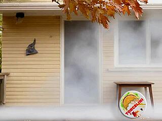 Torcelini'S Halloween Witch Teacher Teases with Broomstick Ride and Tight Pussy Reveal