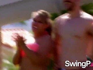 wanna join this wild pool orgy with real couples swapping partners?