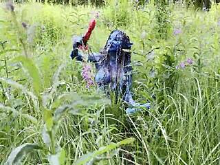 avatar monika fox prolapses ass fisting huge dildo pussy squirt forest!!