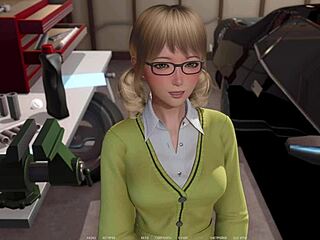 acrobatic nerd teen rides monster cock outdoors glasses ripped clothes orgasm